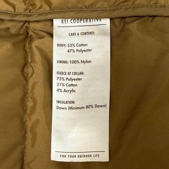 REI Cooperative Mens XL Wallace Puffer Vest Full Snap Zip Front Red Goose Down - Picture 8 of 11